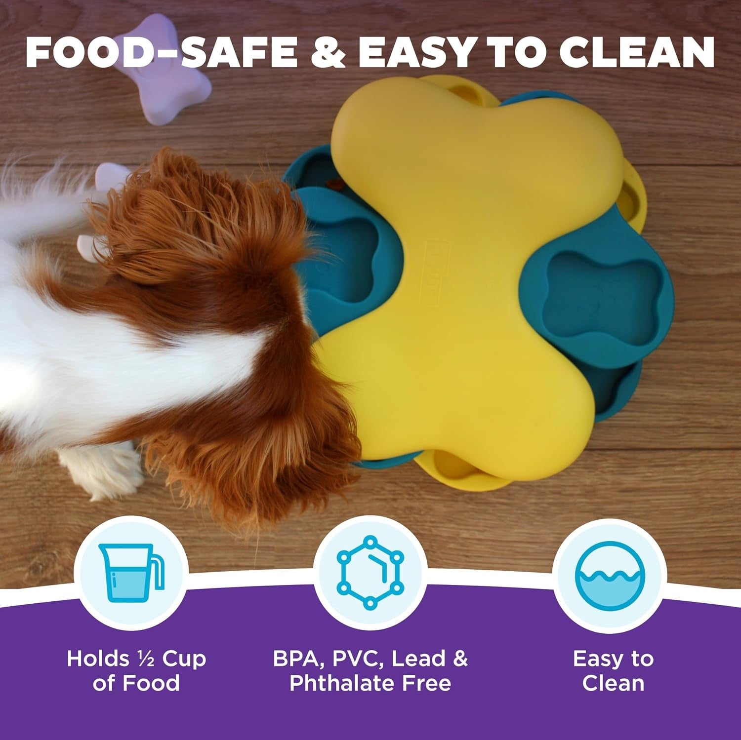 Dog Tornado Treat Puzzle Toy Blue Level 2 (Intermediate)