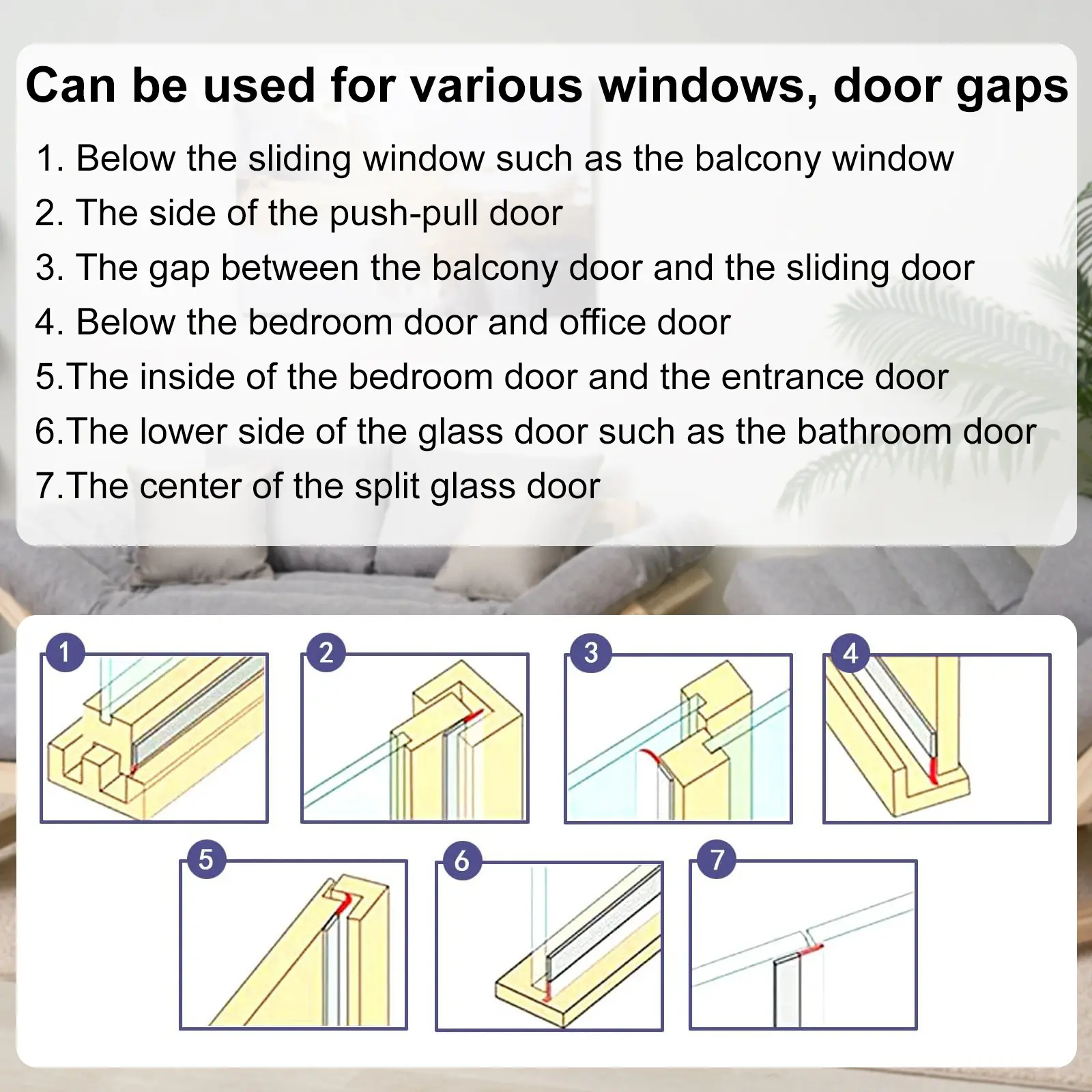 16.4Ft Door Weather Stripping, (1.38in Width) Weather Stripping Door