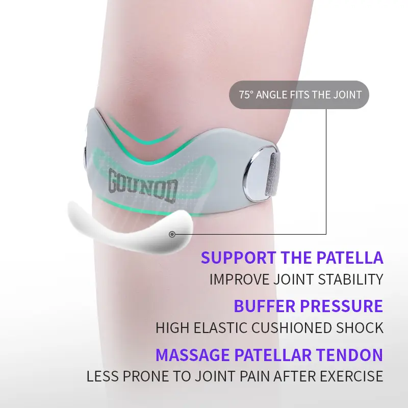 Patella Knee Strap (2 or 4 Pack) – Silicone Patellar Tendon Support Brace | Anti-Slip & Adjustable