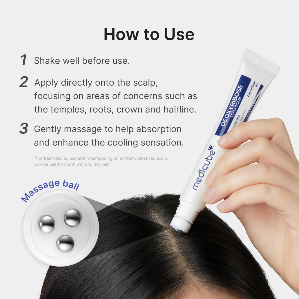 Deoxyribose Scalp Serum | Roll-On Hair Strengthening Serum for Fuller, Thicker-Looking Hair