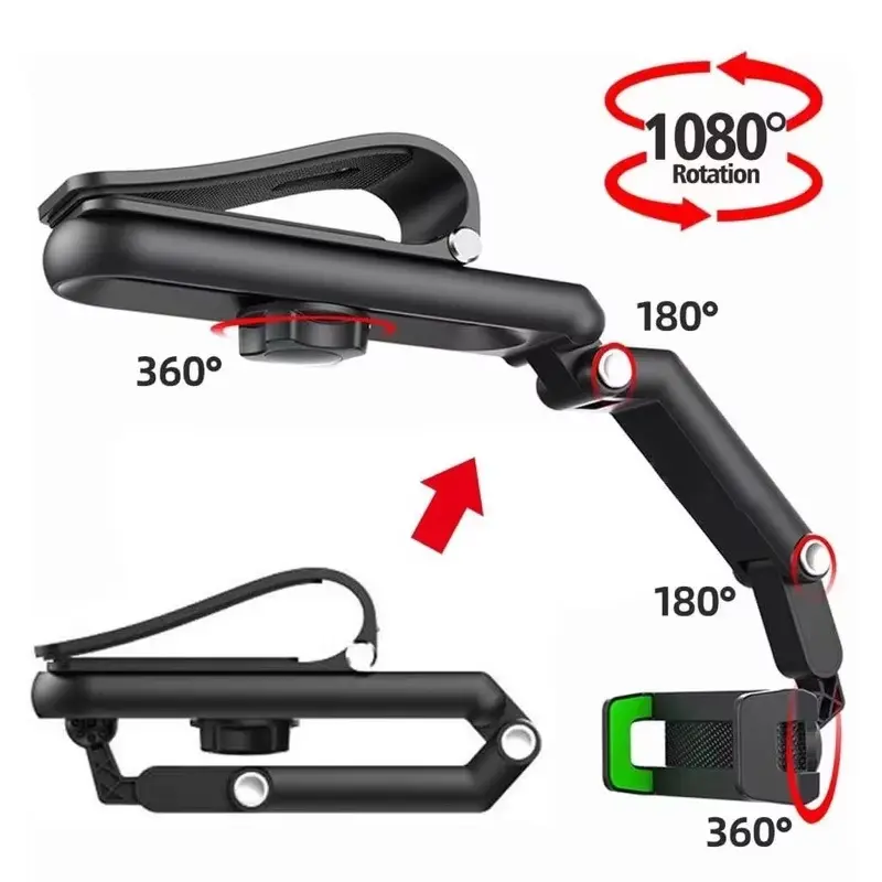 Joytutus Car Phone Mount – Long Arm, 360° Rotation & Anti-Scratch Clamp | Hands-Free Holder