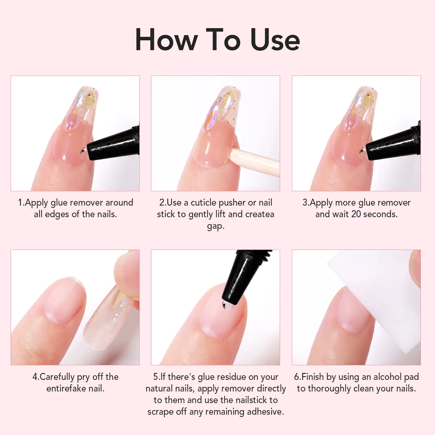 Semi-Solid Nail Glue & Remover Kit – Quick-Dry, No UV Lamp, Long-Lasting for Press-On Nails