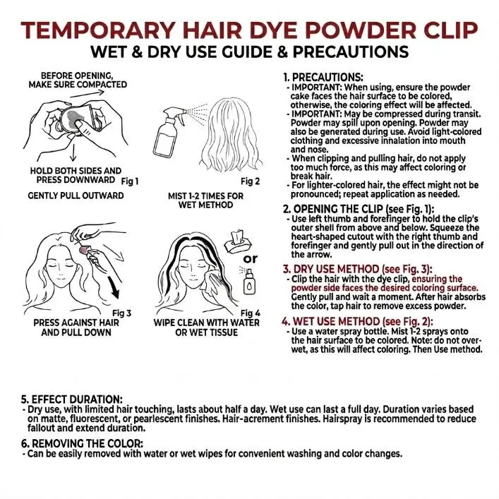 Temporary Hair Chalk Set | 6 or 12 Colors | Easy Wash-Off | Kids Safe