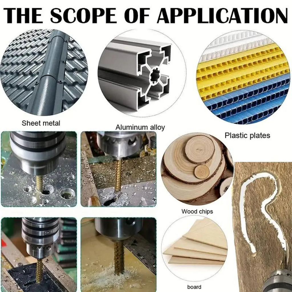 Metalworking Ldeal For Drilling,Titanium-Plated High Speed Steel Drill Bits Set for