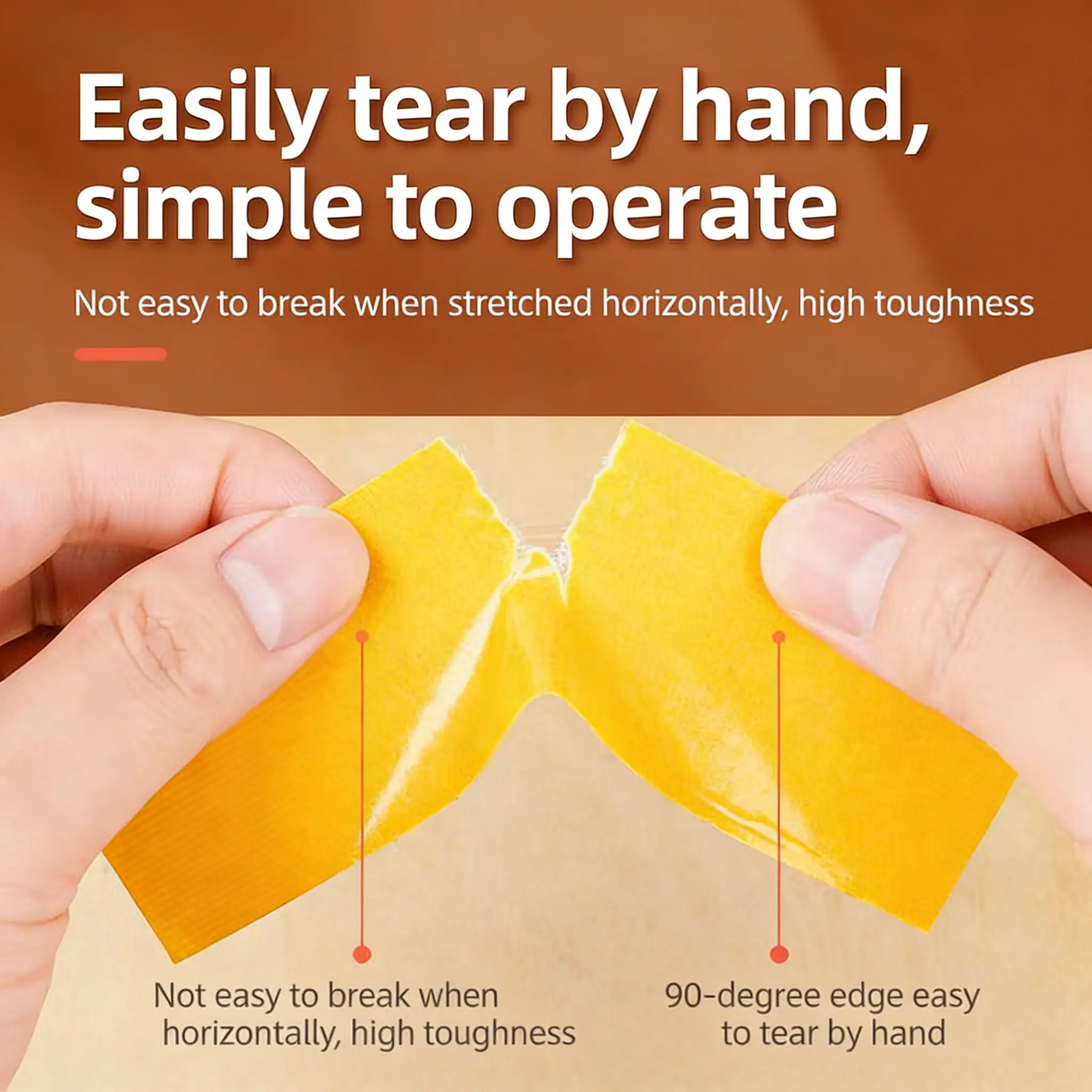 Heavy-Duty Double-Sided Duct Tape, Strong Adhesive