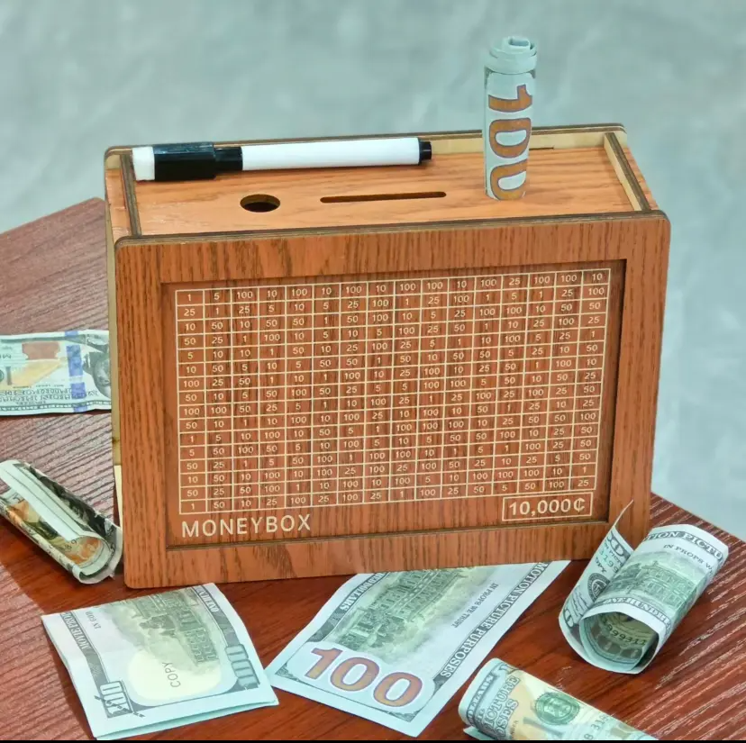Wooden Money storage jar Money Bank