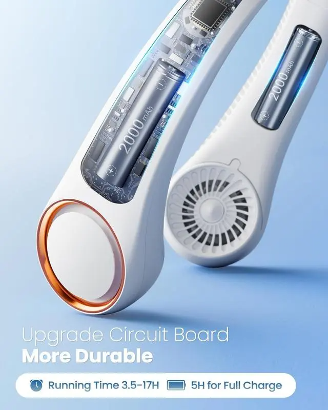 Hands-Free Neck Fan – Bladeless Wearable Cooling Fan