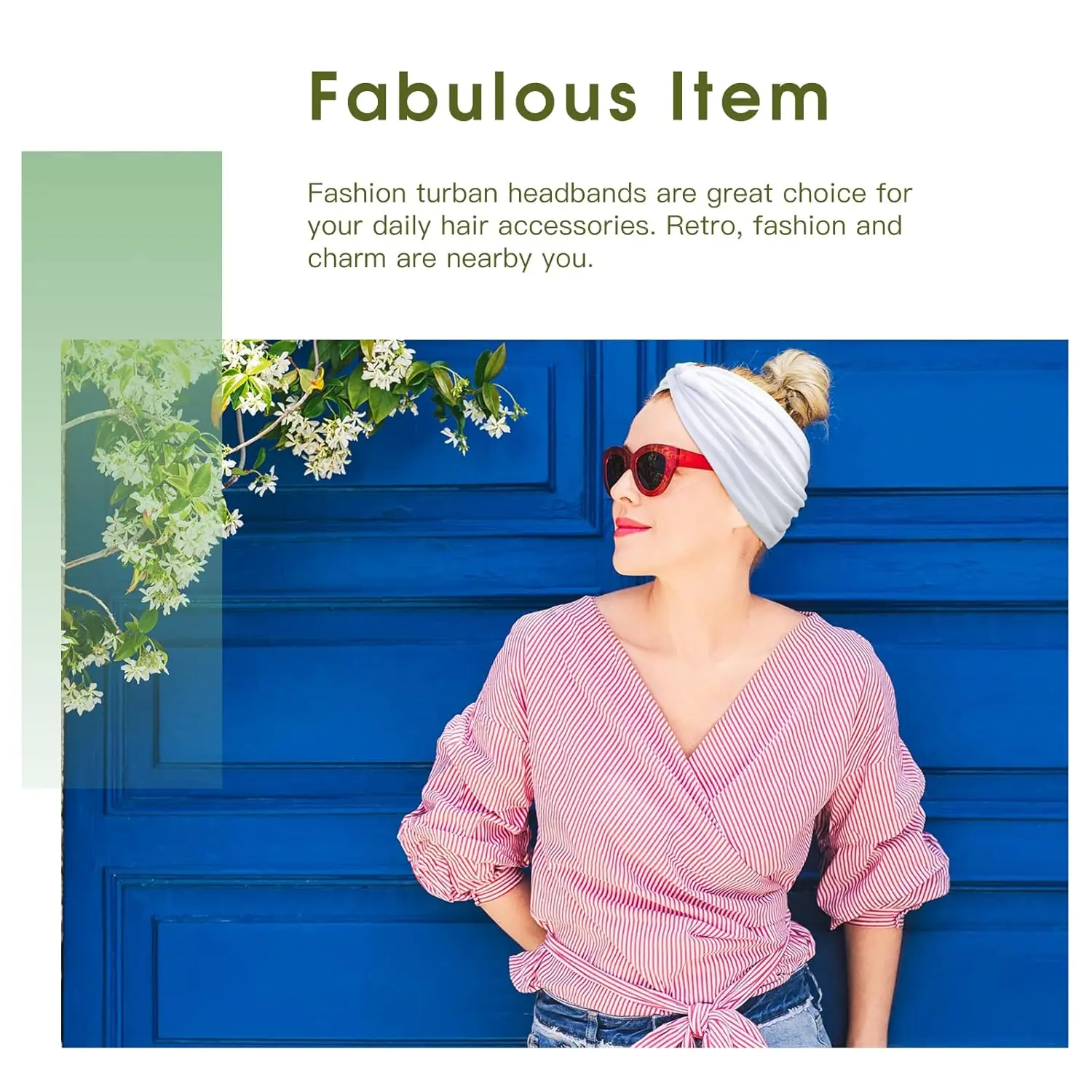 6-Pack Boho Wide Headbands for Women – Stretchy, Non-Slip Yoga & Workout Hair Wraps