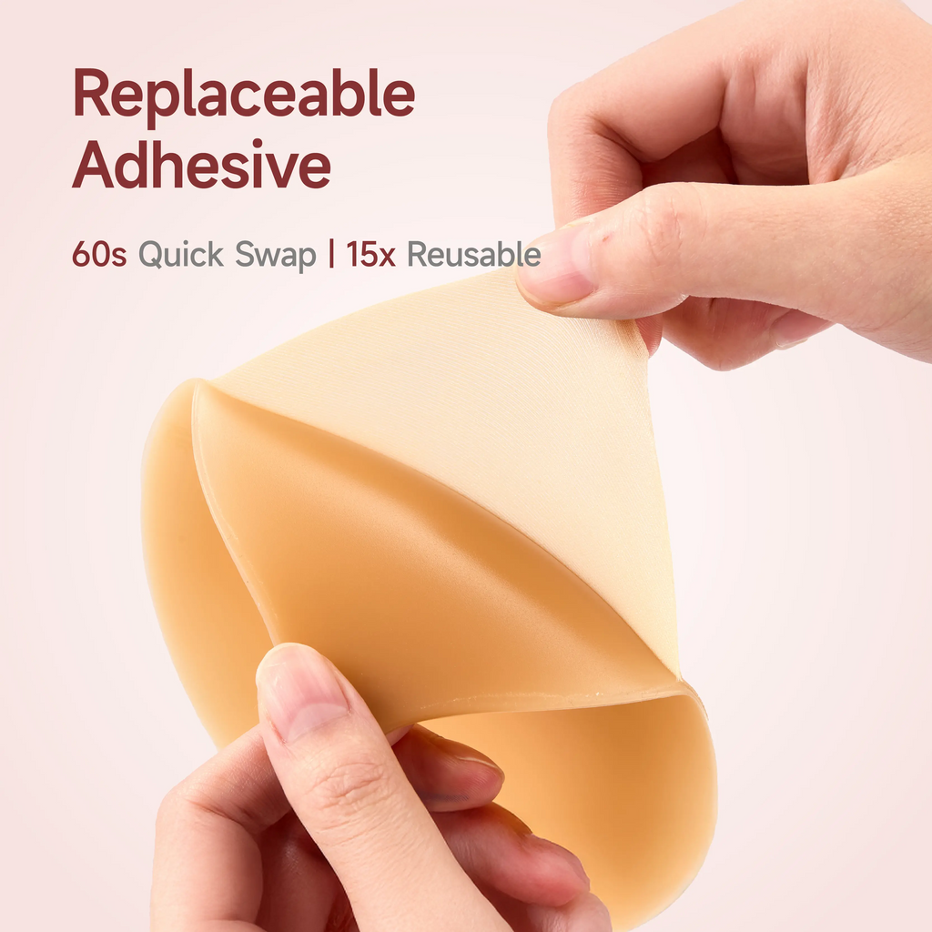 PUFF Sticky Bra | Invisible Push-Up Silicone Adhesive Bra, Waterproof & Reusable, A–DD Cup for Women