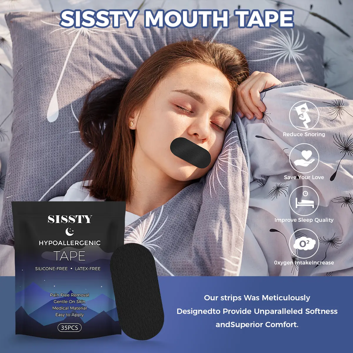 Mouth Tape for sleeping, one month supply