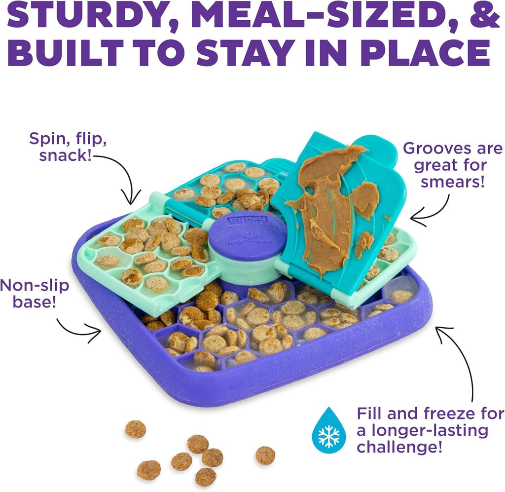 3-in-1 Interactive Dog Puzzle Toy, Lick Mat & Slow Feeder – Calming Enrichment Feeder for Dogs, Dishwasher Safe
