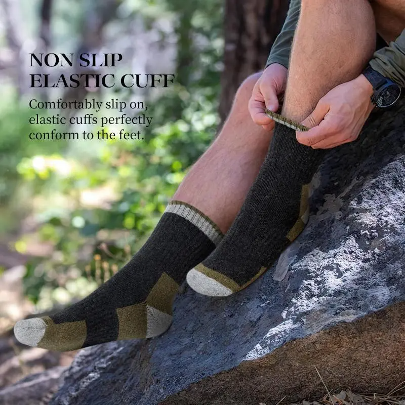 Cushioned Hiking Socks | Unisex Thick Thermal | 3, 5, 10 or 20 Pairs