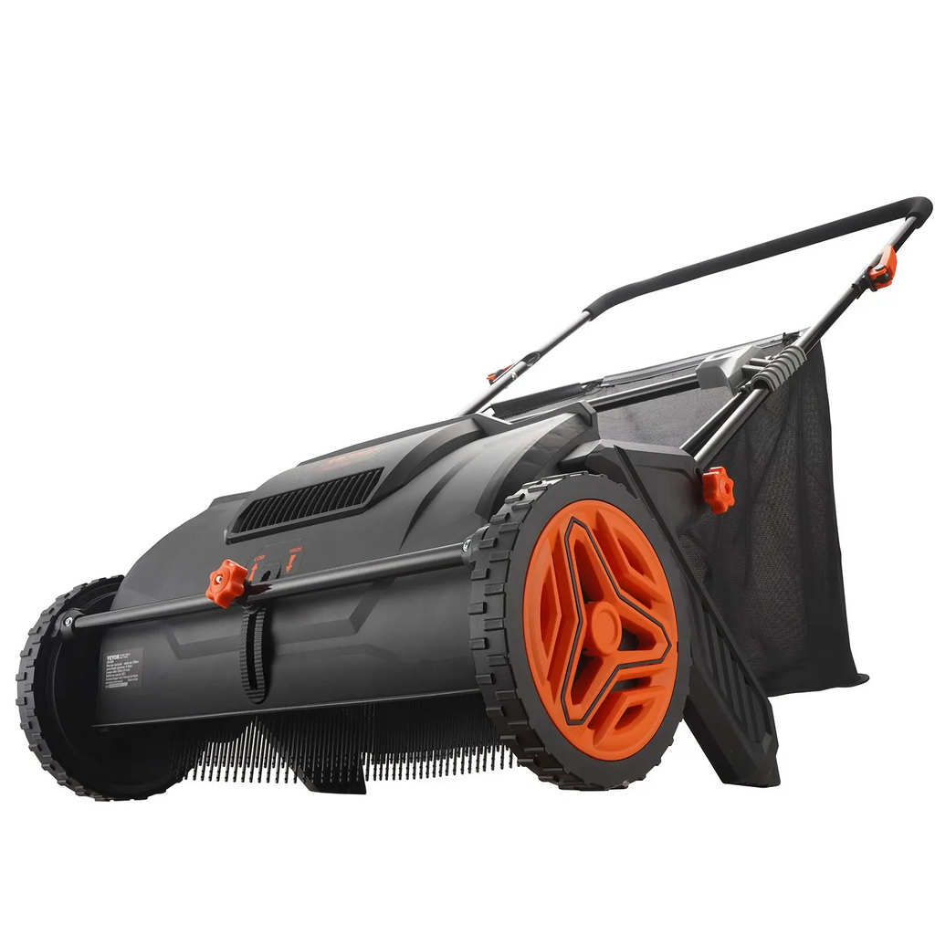 VEVOR Push & Tow-Behind Lawn Sweeper | 21"–52" | 3.5 cu.ft Hopper | Leaf & Grass Collector