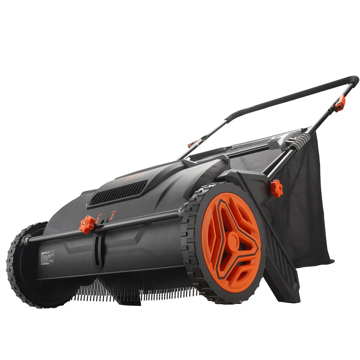 VEVOR Push & Tow-Behind Lawn Sweeper | 21"–52" | 3.5 cu.ft Hopper | Leaf & Grass Collector