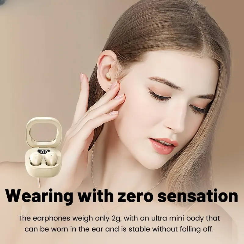 Ultra-Small Bluetooth Sleep Earbuds, 25-Hour Battery