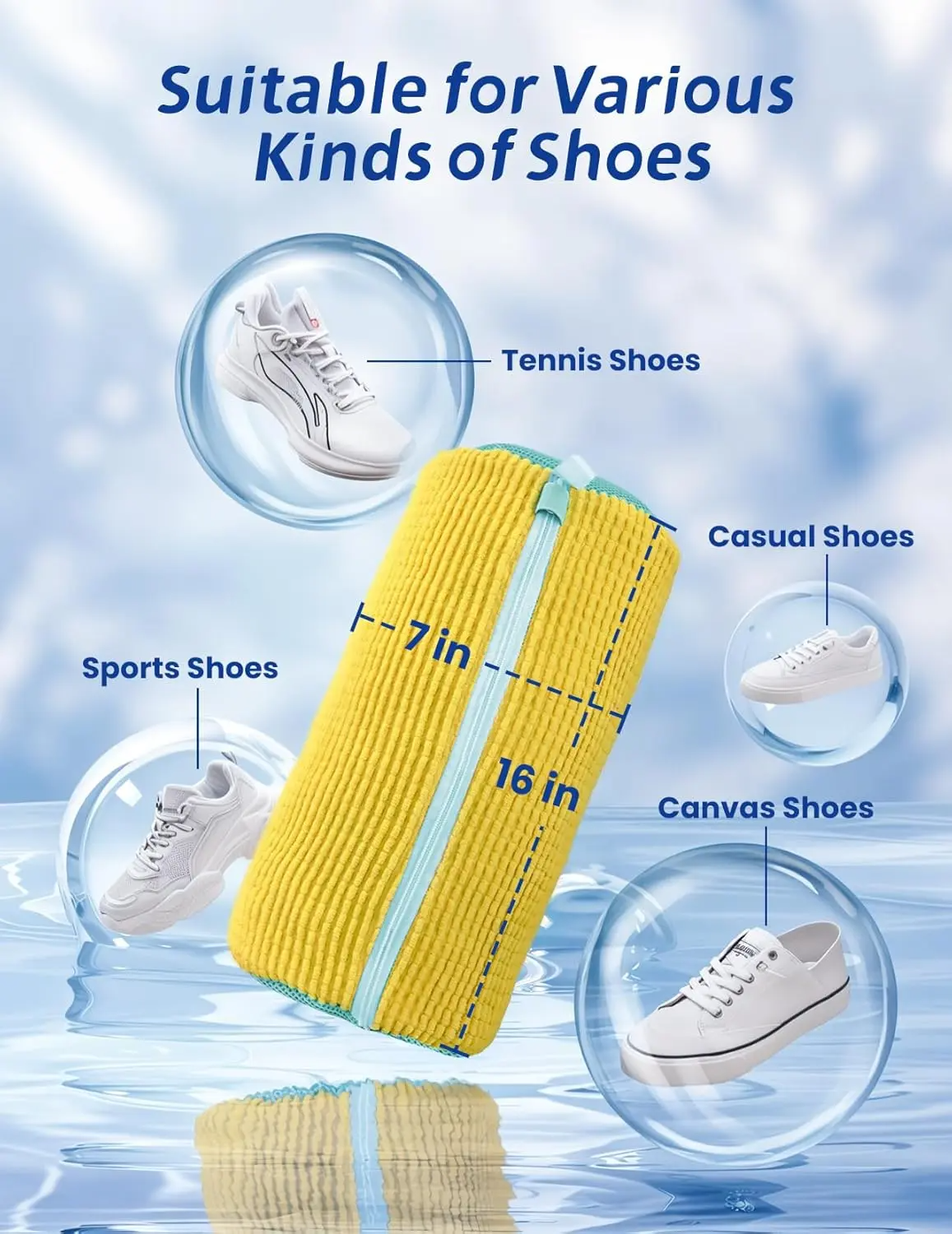 Mesh Shoe Washing Bag – Machine-Safe Laundry Protector Bag