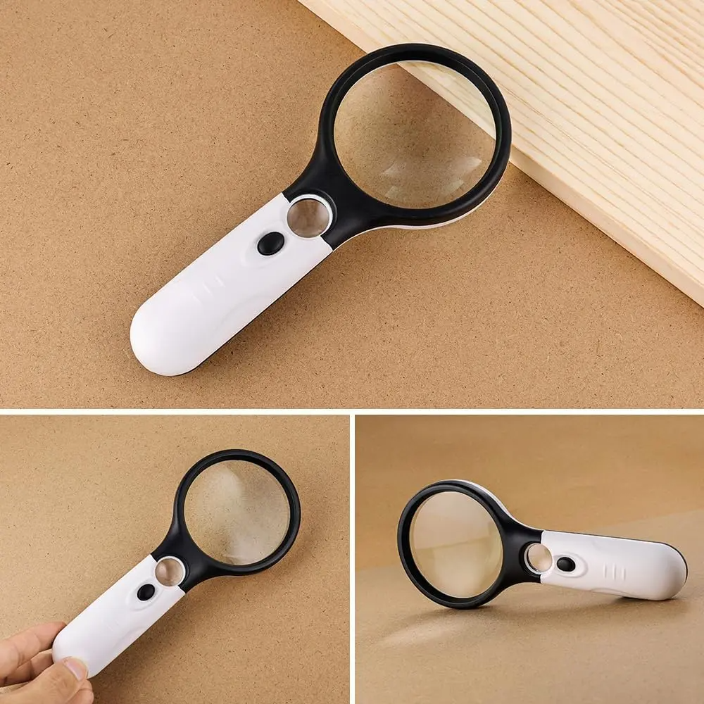 Handheld Magnifying Glass with 3X magnification and 3 LED lights