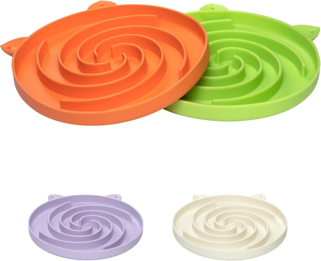 Slow Feeder Cat Bowl, Easy to Clean Silicone Bowl