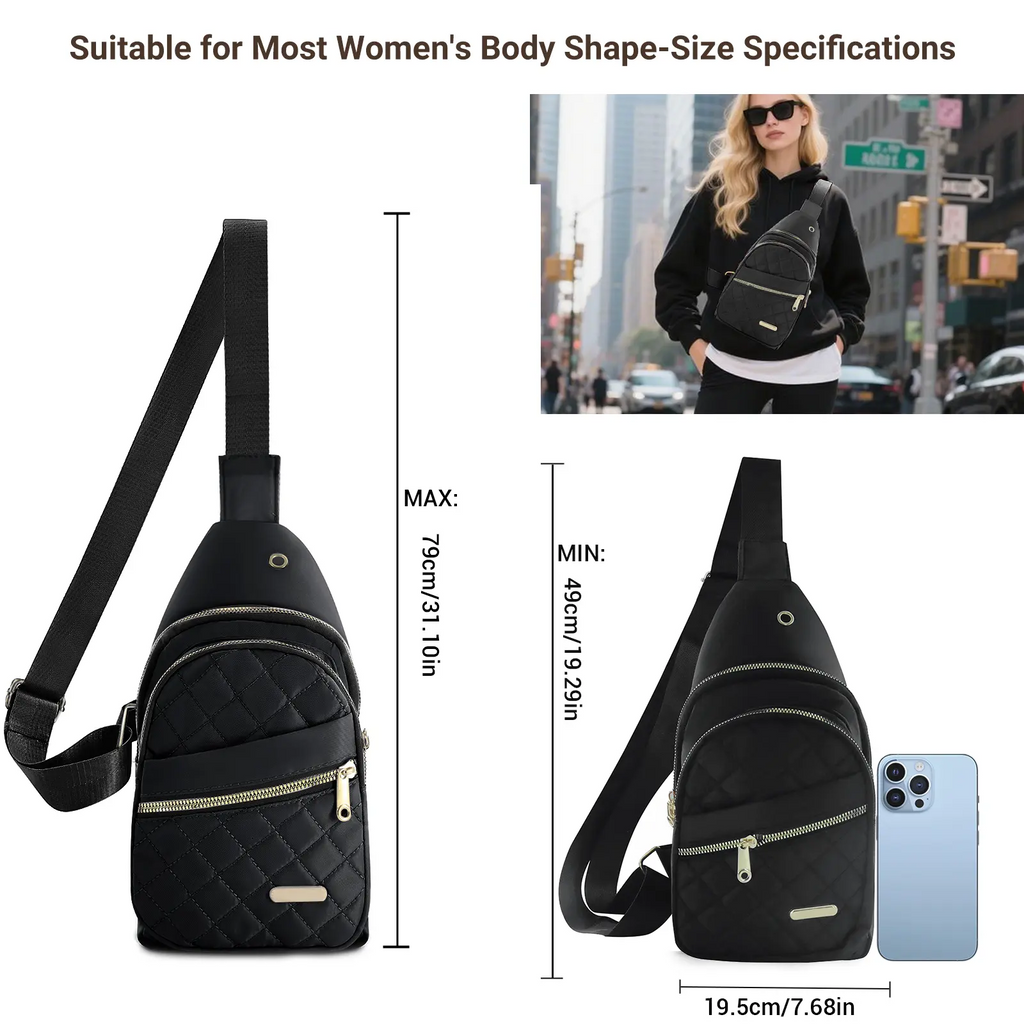 Women's Crossbody Chest Bag | Fanny Pack for Hiking, Travel & Daily Use