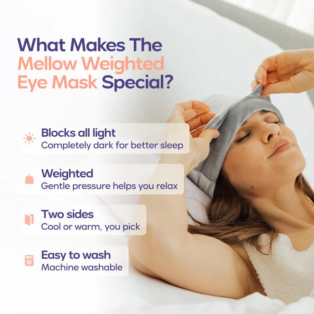 Weighted Eye Mask | Strapless 360° Sleep Mask with Deep Pressure Stimulation for Better Sleep