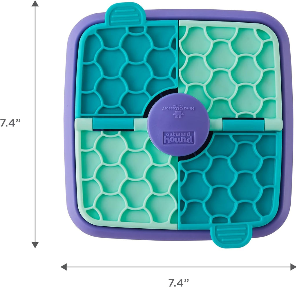 3-in-1 Interactive Dog Puzzle Toy, Lick Mat & Slow Feeder – Calming Enrichment Feeder for Dogs, Dishwasher Safe