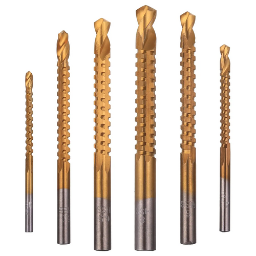 8 Pack Titanium GJANSH Coated HSS Twist Drill Bits