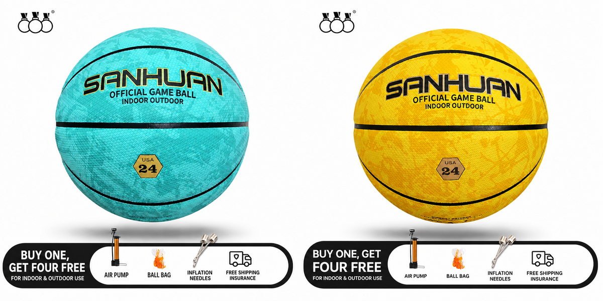 Sanhuan Basketball – Non-Slip, Wear-Resistant | Sizes 5, 6 & 7 | Indoor & Outdoor