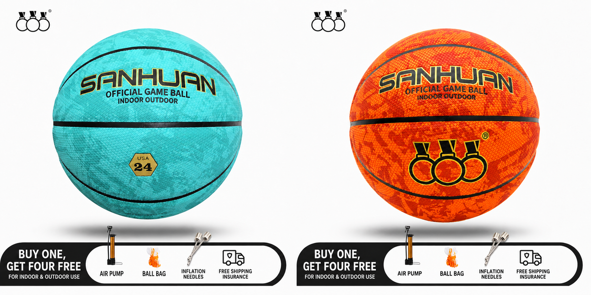 Sanhuan Basketball – Non-Slip, Wear-Resistant | Sizes 5, 6 & 7 | Indoor & Outdoor
