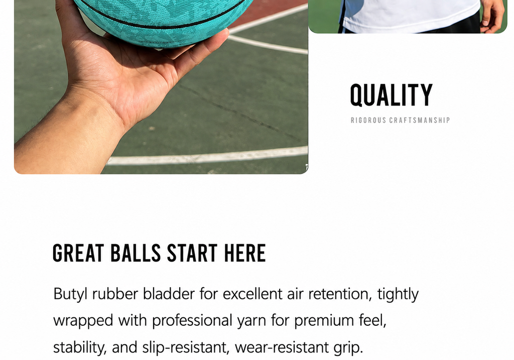 Sanhuan Basketball – Non-Slip, Wear-Resistant | Sizes 5, 6 & 7 | Indoor & Outdoor