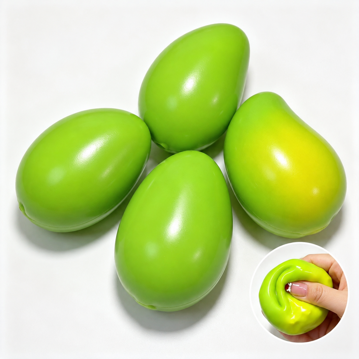 Color Changing Mango Squishy – Heat-Activated ASMR Stress Ball with Crunchy Bead Filling