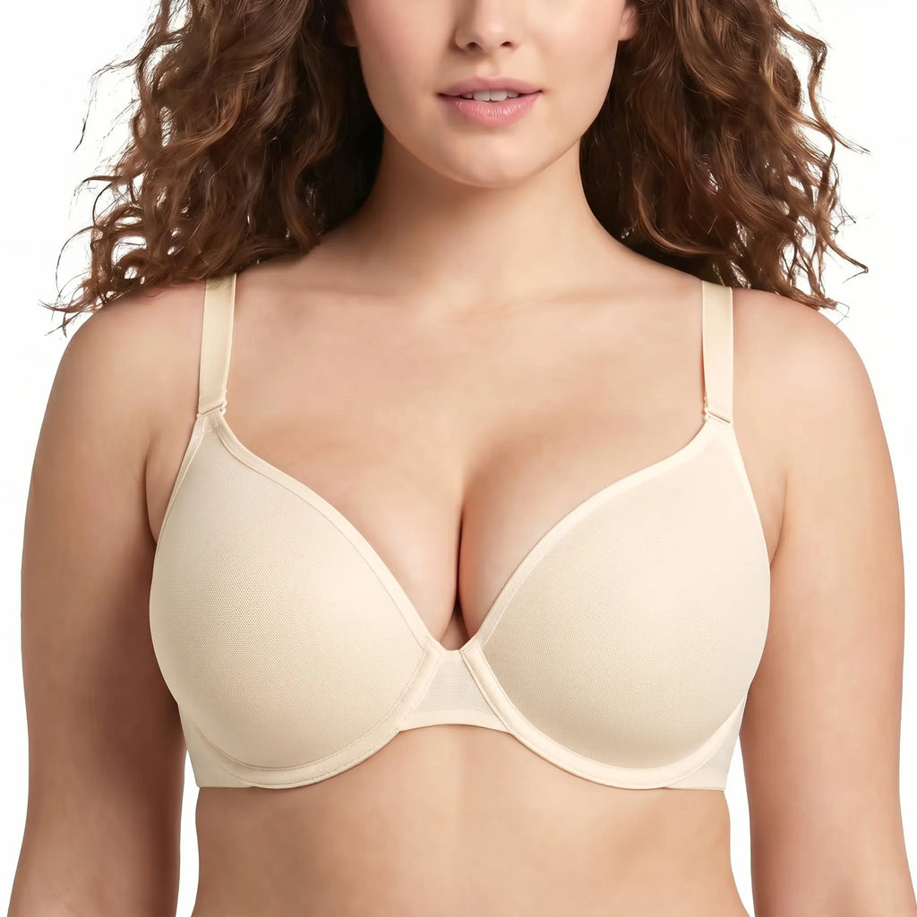 Air Light Breathable Sheer Mesh Halter Bra Plus Size Summer Unlined Full Coverage Bra Underwire