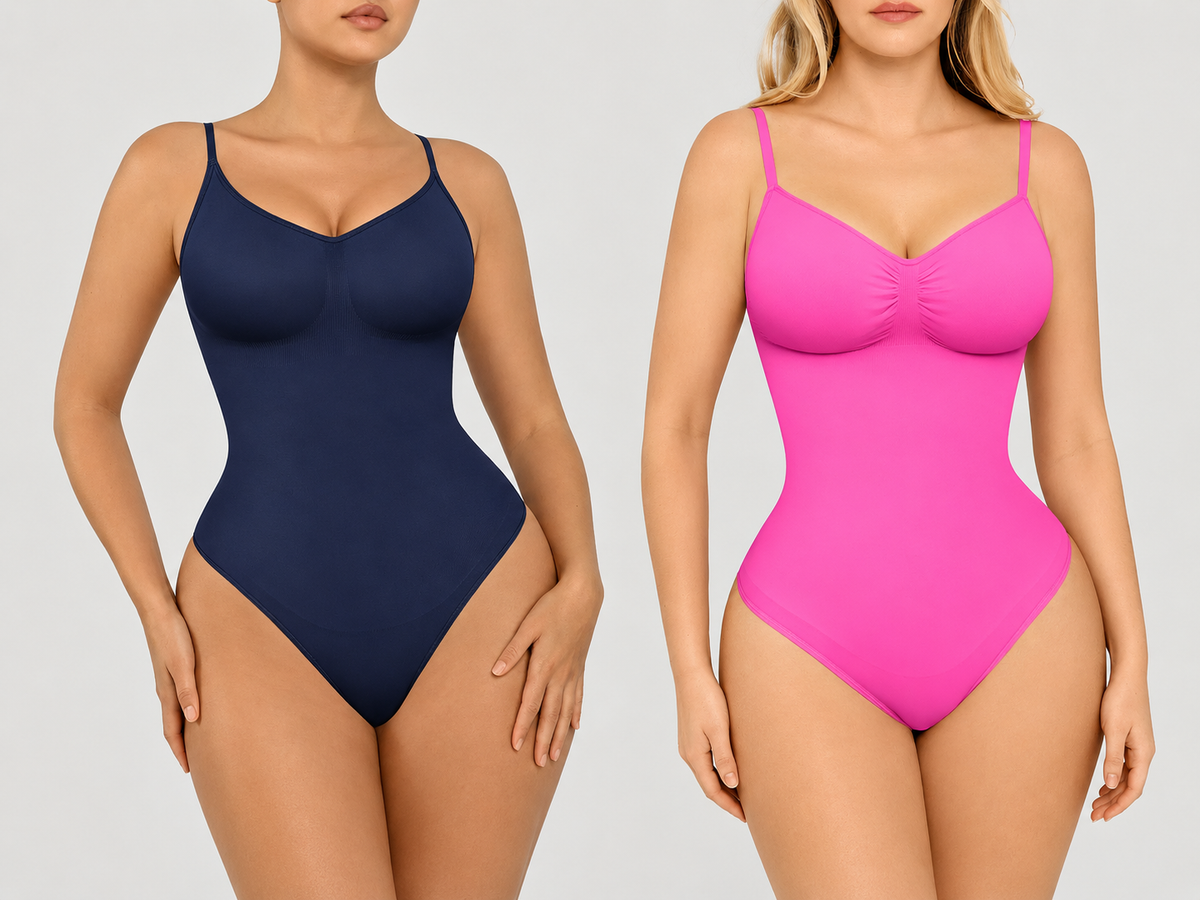FeelinGirl Seamless Thong Bodysuit Shapewear | Tummy Control & Slimming Bodysuit for Women