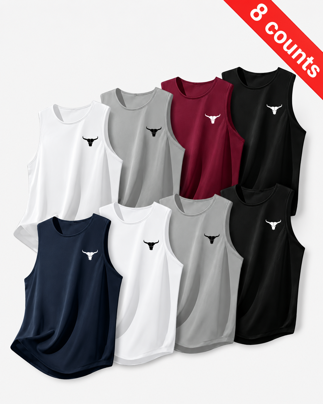Men's Sleeveless Tank Tops (4-Pack or 8-Pack) – Breathable Quick-Dry Gym Shirts | Loose Fit Athletic Vests for Basketball, Running & Workouts